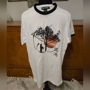 Hot Topic White and Black Tree Graphic Tee